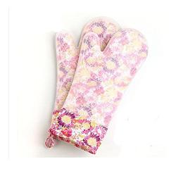 GuiXinWeiHeng shoutao Silicone Plus Cotton oven insulated gloves, high temperature resistant kitchen baking gloves, 6