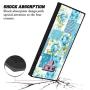 Samsung Galaxy Note 9 Case, Blue Flower Shock-Absorption TPU Rubber Bumper Samsung Galaxy Note 9 Case, Ultra Thin Slim Protective Cover for Samsung Galaxy Note 9-Black