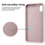 iPhone XR Case, Anuck Soft Silicone Gel Rubber Bumper Phone Case with Anti-Scratch Microfiber Lining Hard Shell Shockproof Full-Body Protective Case Cover for Apple iPhone XR 6.1" 2018 - Pink Sand