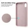 iPhone XR Case, Anuck Soft Silicone Gel Rubber Bumper Phone Case with Anti-Scratch Microfiber Lining Hard Shell Shockproof Full-Body Protective Case Cover for Apple iPhone XR 6.1" 2018 - Pink Sand