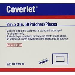 Coverlet Adhesive Strips, 2 x 3 Inch, 50 Count