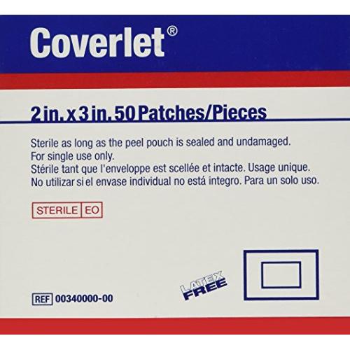 Coverlet Adhesive Strips, 2 x 3 Inch, 50 Count