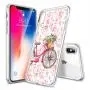 iPhone Xs iPhone X Case,Flexible Soft TPU Cover Shell,Slim Silicone Black Rubber Non-Slip Durable Design Protective Phone Case for iPhone Xs iPhone X -Bicycle