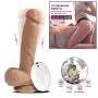 Rzoeox Realistic Silicone Dildo with Suction Cup - 8.5 Inch Lifelike Penis Wireless 10 Meter Remote Control 8 Speed Vibrator Vibrant Adult Sex Toy for Women Masturbation