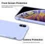 iPhone Xs Max Case, Anuck Soft Silicone Gel Rubber Bumper Case Anti-Scratch Microfiber Lining Hard Shell Shockproof Full-Body Protective Case Cover for Apple iPhone Xs Max 6.5" 2018 - Light Purple