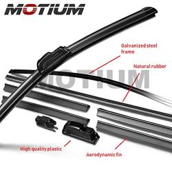 MOTIUM OEM QUALITY 21" + 18" Premium All-Season Windshield Wiper Blades,1 Year Warranty(Set of 2)…