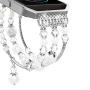 Simpeak Compatible for Fitbit Blaze Band with Frame, Replacement Fashionable Beaded Jewelry Elastic Bracelet Band Strap for Fit bit Blaze Smartwatch - Small(6.3")/Large(7.28"),Black Pink White