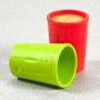 Kinderville Bigger Bites Silicone Cups, Set of 2 in Red / Green