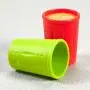 Kinderville Bigger Bites Silicone Cups, Set of 2 in Red / Green