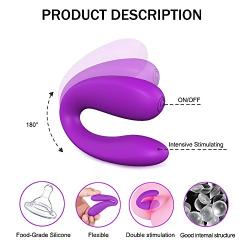 Wireless Remote Control Oral U-Shaped Rechargeable & Silicone Multi-Speed Bed Sport Self-Amusement Tool Privacy Provocative Couples Lovely Purple Toys