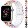 Humenn Compatible with Apple Watch Band 38mm 40mm 42mm 44mm,Soft Silicone Fadeless Pattern Printed Replacement Bands for iWatch Series 1,2,3,4
