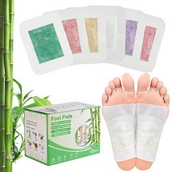 Foot Pads-Kapmore 60pcs Upgraded 2 in 1 Foot Pad Contains 6 Different Natural Plant Scents Foot Pads-Can Improve Sleep and Relieve Stress, Used to Remove Impurities and Foot Care