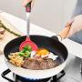 Non-stick pan silicone shovel cooking shovel high temperature household stainless steel kitchenware special protective pot silicone spatula (Color : Gray)
