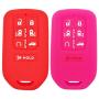 2Pcs Coolbestda Silicone 7 Buttons Smart Key Fob Cover Case Keyless Jacket Holder Protector Bag Accessories for 2018 Honda Odyssey elite