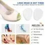 3 Pairs Ball of Foot Cushions Adhere to Shoes, Metatarsal Pads with Water Drop Shape 4D Design, Professional Reusable Soft Insole, One Size Fits Shoe Inserts, by Mildsun