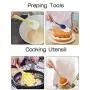Silicone Cooking Utensil Set 6PCS Rainbow Semi-transparent Kitchenware Spatula Scraper Oil Sweep Salad Spoon Non-Stick Heat Resistant for Cooking Baking