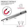 Modern Innovations 16 Inch Stainless Steel Magnetic Knife Bar with Multipurpose Use as Knife Holder, Knife Rack, Knife Strip, Kitchen Utensil Holder, Tool Holder, Art Supply Organizer & Home Organizer