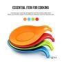 Eutuxia Silicone Spoon Rest Set, Multipurpose Kitchen Utensil. Spatula & Ladle Holder with Hanging Hole for Convenient Storage. Colorful, Heat Resistant, BPA Free, Non-Toxic & Dishwasher Safe. [4 PK]