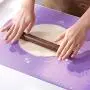 Reusable Silicone Mat Non Stick - Kitchenware Kneading Pastry Pad for Dough Rolling Fondant Pie Pizza Cake Baking Sheet Cooking Tools Purple
