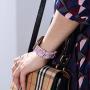 Kaome Compatible for Leather Apple Watch Band 40mm 38mm, Women Floral Strap Wrist, Replacement Bands for iWatch Series 4, Series 3, Durable Prints, Smooth Synthetic Leather - Mysterious Violet