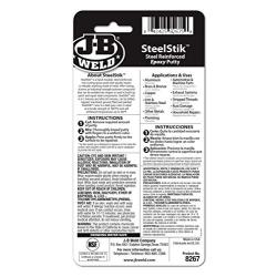 J-B Weld 8267 SteelStik Steel Reinforced Epoxy Putty Stick - 2 oz.