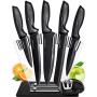 Chef Knife Set Knives Kitchen Set - Stainless Steel Kitchen Knives Set Kitchen Knife Set with Stand - Plus Professional Knife Sharpener - 7 Piece Stainless Steel Cutlery Knives Set by Home Hero