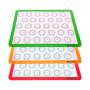 Set of 3 Reusable Silicone Macaron Baking Mats 0.75mm (Half Sheet Liners), Non Stick Silicone Liner for Bake Pans and Rolling ? Macaron, Pastry, Cookie, Bun, Bread Making