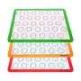 Set of 3 Reusable Silicone Macaron Baking Mats 0.75mm (Half Sheet Liners), Non Stick Silicone Liner for Bake Pans and Rolling ? Macaron, Pastry, Cookie, Bun, Bread Making