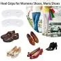 Clear Heel Grips, Heel Pads for Shoes Too Big High Heels, Heel Inserts for Heel Pain, Clear Shoe Heel Cushion, 6 Pairs