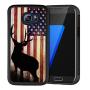 Samsung Galaxy S6 Case with American Flag Pattern Whimsical Design Bumper Black Soft TPU and PC Protection Anti-Slippery &Fingerprint Case for Samsung Galaxy S6
