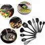 RONGYE 11Pcs Silicone Stainless Steel Kitchenware Set Cooking Utensils Non Stick Non Scratch Heat-Resistant Kitchen Utensil Set
