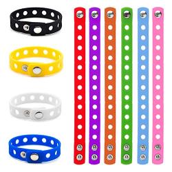 GOGO 10 PCS Adjustable Wristband Bracelets for Fit Jibbitz Croc Shoe Charms Adult Size