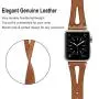 Haveda Leather Bands Compatible for Apple Watch 40mm 38mm 44mm 42mm, iWatch Series 5, Series4, Series 3/2/1, Women Printed Apple Watch 38mm Band Slim Feminine Breathable Floral Wristband