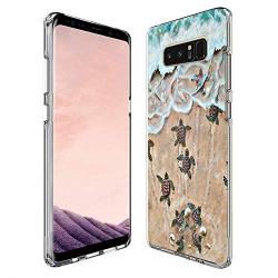 Samsung Galaxy Note 8 Case, Soft TPU Slim-Fit Flexible Ultra-Thin Clear Case, Full-Body Rugged Bumper Print Baby Turtle Case for Samsung Galaxy Note 8, Transparent