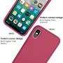 JASBON Silicone Case for iPhone X/iPhone Xs Case, Liquid Silicone Case with Free Screen Protector Gel Rubber Shockproof Cover Full Protective Case for Apple iPhone Xs/X-Rose Red