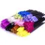 ECBASKET 500pcs Disposable Mascara Wands Applicators Multicolored Mascara Brushes Eyelash Eyebrow Brushes Cosmetic Brush Makeup Tool Kit 10 colors