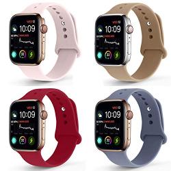 NUKELOLO Sport Band Compatible with Apple Watch 38MM 40MM 42MM 44MM,Soft Silicone Replacement Strap Compatible for Apple Watch Series 5/4/3/2/1