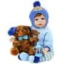 Aori Realistic Baby Doll Lifelike Reborn Baby Boy Doll 22 Inch with Plush Teddy Accessories