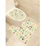 AuraiseHome Bathroom Toilet seat Sticker Decal Kitchenware Seat Sticker Decor 2-Piece Set