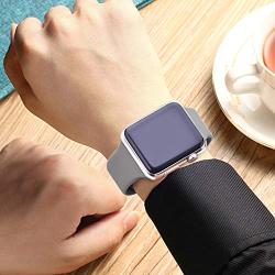 IYOU Sport Band Compatible with Watch Band 38MM 42MM 40MM 44MM, Soft Silicone Replacement Sport Strap Compatible with 2019 Watch Series 5 2018 Watch Series 4/3/2/1