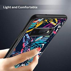 Samsung Galaxy S10 Plus Case,Flexible Soft TPU Cover Shell,Slim Silicone Black Rubber Non-Slip Durable Design Protective Phone Case for Samsung Galaxy S10 Plus -Butterfly