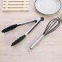 Non - Stick pan Kitchen Utensils Set of Silicone kitchenware 10 Sets Black