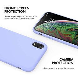 Guarm iPhone XR Case Liquid Silicone Gel Cases with Soft Microfiber Lining Slim Shell Protective Case Cover for Apple iPhone XR (Lgiht Purple)