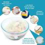 Silicone Stretch Lids,6 Pack Reusable Durable and Expandable Lids to Keep Food Fresh,Fit Various Sizes and Shapes of Containers Food Covers or Bowl Covers,6 Sizes, White