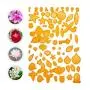 AK ART KITCHENWARE Fondant Flower Making Tools Set Plastic Fondant Cutters Modeling Tools Silicone Dough Mat with Measure Pastry Brushes Foam Pad Veining Board Rolling Pin
