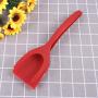 Hemoton Grip and Flip Tongs Spatula 2 in 1 Cooking Turner Silicone Kitchen Spatula for Steak Omelette Pancake Egg Frying Red