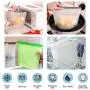 Reusable Silicone Food Storage Bags & Silicone Stretch Lids [Set of 11] | Ziplock Freezer Bags | Airtight, Leak Proof, Dishwasher, Microwave Safe |Ideal for sandwich, fruits, meat, lunch| Food Huggers