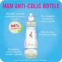 MAM Baby Bottles for Breastfed Babies, MAM Baby Bottles Anti Colic, White, 9 Ounces, 1-Count