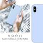 Vooii iPhone Xs Case, iPhone X Case, Soft Liquid Silicone Slim Rubber Full Body Protective iPhone Xs/X Case Cover (with Soft Microfiber Lining) Design for iPhone X iPhone Xs - Light Blue