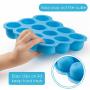 Samuelworld Baby Food Storage Container, 12 Portions Freezer Tray with Lid, 12x2.5oz BPA Free, FDA Approved, Silicone, Perfect for Homemade Baby Food, Vegetable & Fruit Purees and Breast Milk